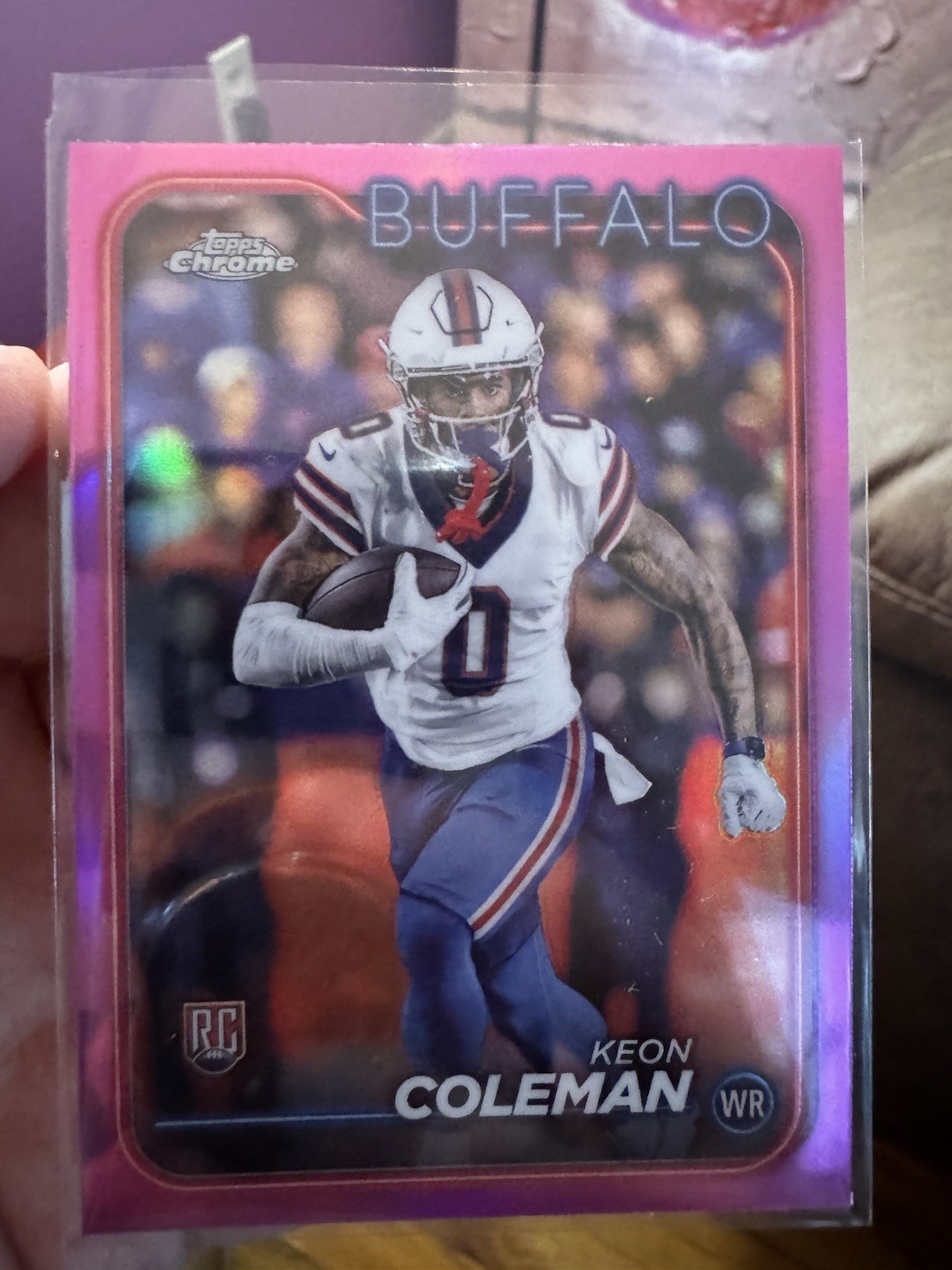 2024 Topps Chrome - Rookies Keon Coleman #209 Pink Refractor (RC)