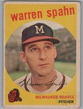 1959 Topps - Warren Spahn #40 HOF