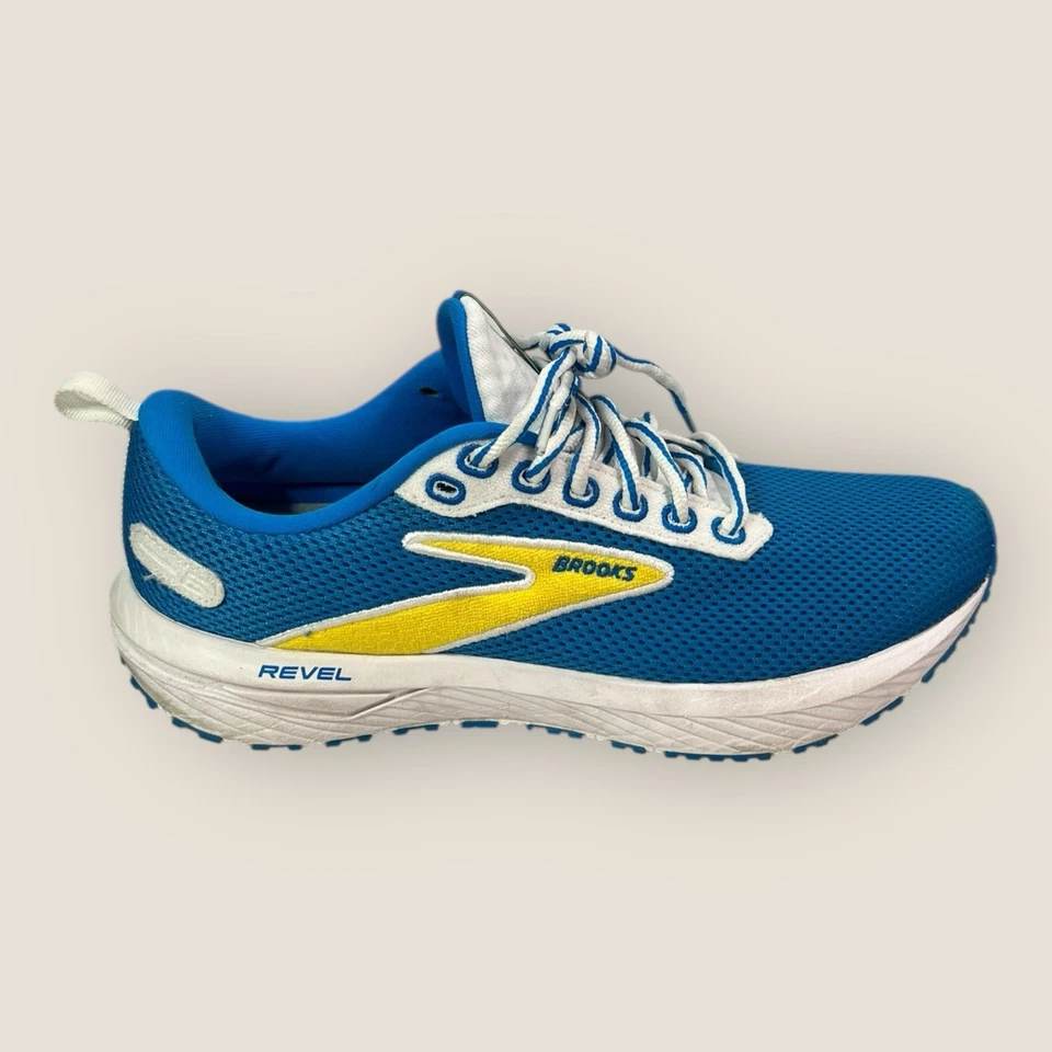 Zapatos para correr Brooks Revel 6 Energize neutros talla 10,5 medianos (B) azules/amarillos Foto 3 de 4