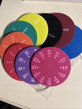 Brand Magnetic Fraction Circles, Assorted Colors, Pre-K, Set Of 51