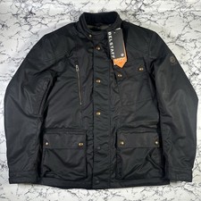 Giacca Moto BELSTAFF Uomo Nera Waymaster Cerata TAGLIA 2XL D3O Armatura