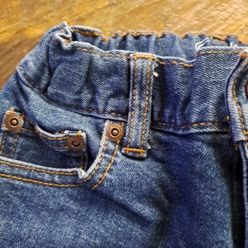 Girls Medium Wash Denim Blue Relaxed Jeans.Size-6.Adjustable/Elastic Waist. - Picture 3 of 19