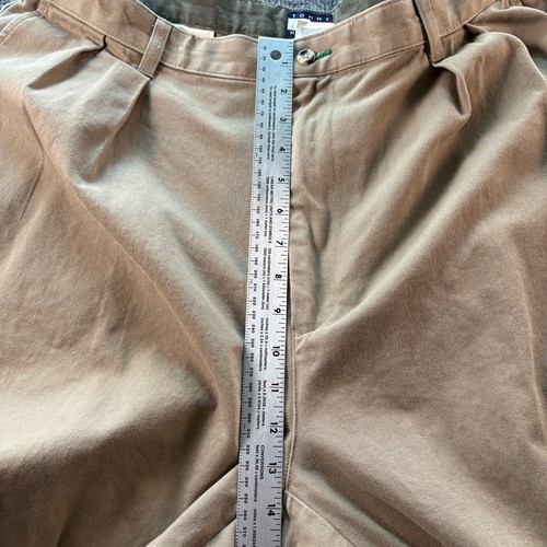 Tommy Hilfiger Beige Khaki Pleated Chino Embroidered Logo Pants Men's Size 40x34 - Picture 10 of 11