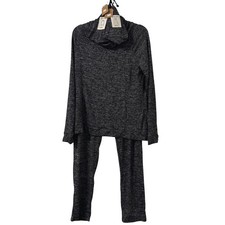 Hello Mello Pj Set Womens L Charcoal Heather Lounge Set Top Pants