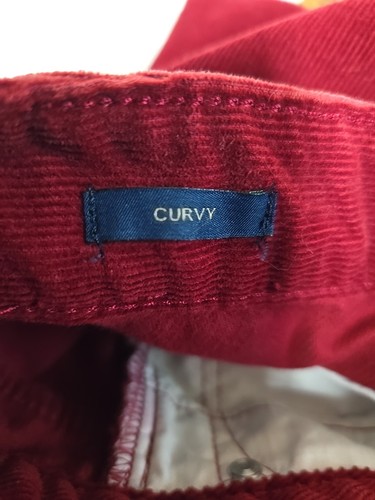 Talbots Women's Red Pinwale Corduroy Wide Leg Pants CURVY Stretch Cotton Sz 16 - Picture 13 of 13