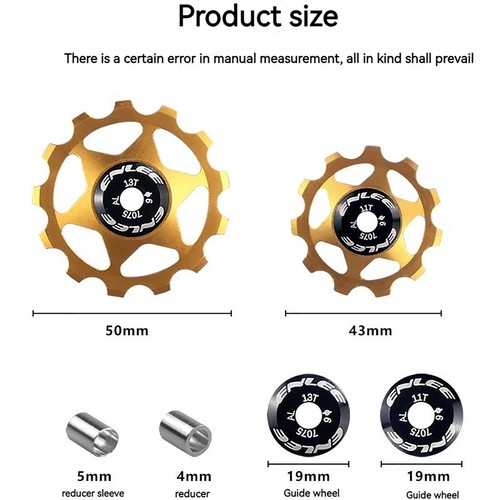 Poulie de tension roue guide dérailleur arrière ENLEE VTT 11T 13T - Photo 2/20