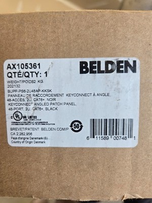 Belden KeyConnect Angled Patch Panel (model AX105361)