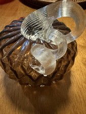 Vintage 6 Hand Blown Glass Pumpkin Elegant Fall Harvest Decorations Stunning