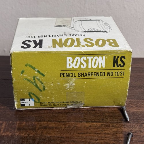 Sacapuntas Boston KS Nº 1031 De Colección Nuevo de Lote Antiguo Sin Usar con Tornillos de Montaje EE. UU. - Imagen 13 de 14