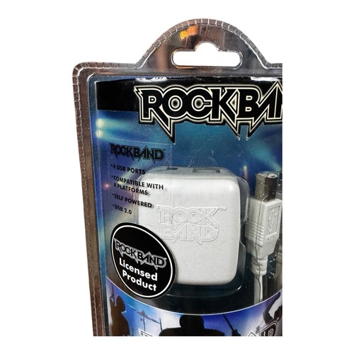 Rock Band USB Hub PS3 Xbox 360 Wii PS2 USB 2.0 + 4 USB Ports + More! Sealed - Picture 3 of 8