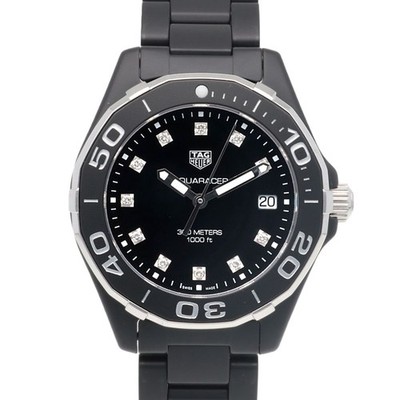 TAG HEUER Aqua racer Watches WAY1397 ceramic 300M 11P Diamond used