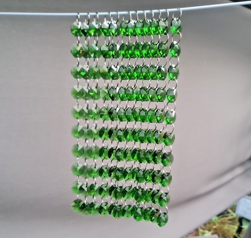 Weihnachtsbaum smaragdgrün Kronleuchter geschliffenes Glas Kristalle Deko Tropfen - Bild 117 von 143