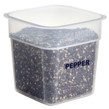 Cambro CamSquares Series Food Storage Container, 1 Qt - 4 22/25"L x 4 22/25"W x