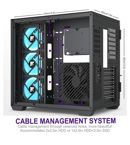 Foifkin Pc Gehäuse ( 6 vorinstallierte Lüfter ) - Bild 7 von 8