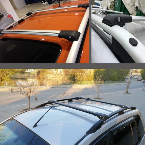 2X Barras transversales de techo de coche para BMW X6 E71-E72 2008-2014 barras de techo bloqueables grises - Imagen 9 de 11