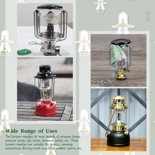40 Pieces Propane Lantern Mantles Lanterns Mantles Gas Lamp Mantles Gas Lante... - Picture 7 of 7