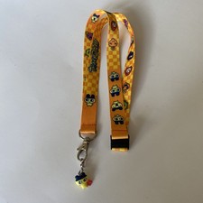 Tamagotchi Lanyard Gotchi Original Lama Mametchi Gold Checkered W/ Charm Vintage