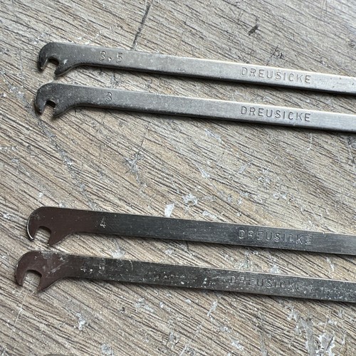 Rare Dreusicke Owls Vintage 8 Typewriter Spanner Wrenches Vintage Tools - Picture 10 of 10