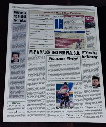 Daily Variety 2006 May 5 Crossing Jordan MI3 Saw III Ralph Fiennes Faith Healer - Picture 5 of 6