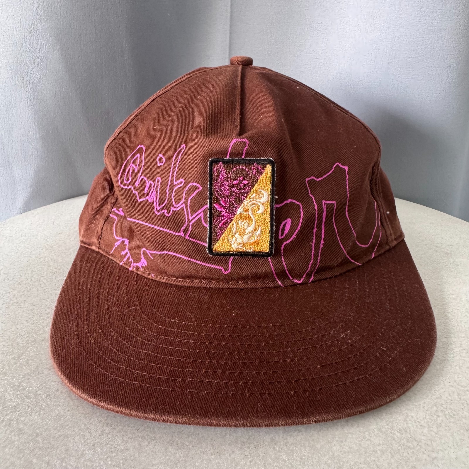 Vintage Y2K Quiksilver Surf Skater Embroidered Snapback Hat Unisex Clay Red