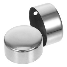 2 Pcs Handrail End Caps Stainless Steel Round Caps for Staircase Rails