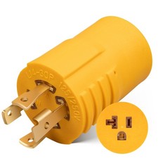 NEMA L14-30P to 5-15R 5-20R Generator Adapter 4 Prong Twist Lock Generator L1...