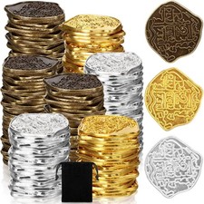 Hanaive 100 Pcs Metal Pirate Coins Treasure Medium, Gold, Silver, Bronze