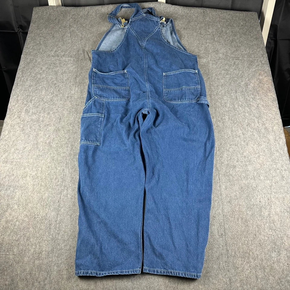 Mono con tirantes Carhartt para hombre holgado vaquero 40x28 azul algodón 104672 DST Foto 3 de 4