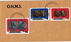 Dr Jim Stamps Aitutaki Fdc O.H.M.S. Cover 3V Silver Wedding Anniv Coinage Issue