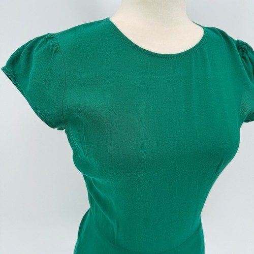 Reformation Lena Open Back Mini Dress in Serpentine Green Casual Coquette Size 4 - Picture 7 of 14