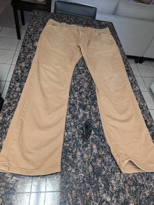 Wam Denim-Art of Denim Italy Mens Beige Lucky Day Jeans Size 38X34 pants trouser