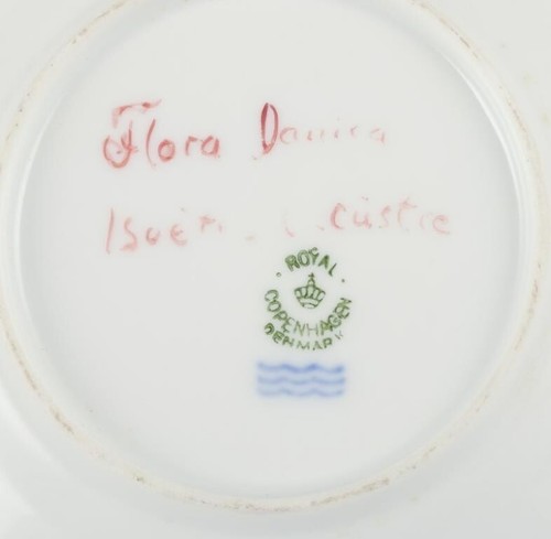 Royal Copenhagen Flora Danica. Placa lateral en porcelana. Aprox. 1920s - Imagen 4 de 4