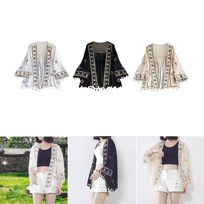 Damen Boho Strickjacke Lose Kleidung Strand Cover Up für Frauen Bikini Strand