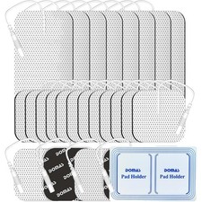 24 Pack 2x2 2x4 TENS Pads with Pad Holder, for TENS 7000, 30 Uses, Latex-Free