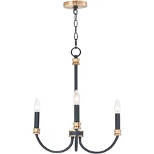 Maxim Lighting 11373BKAB Charlton Chandelier Black/Antique Brass