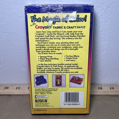 Die Magie der Farben! Crayola Fabric & Craft Paint VHS Tape 1993 Neu Versiegelt Selten - Bild 2 von 9