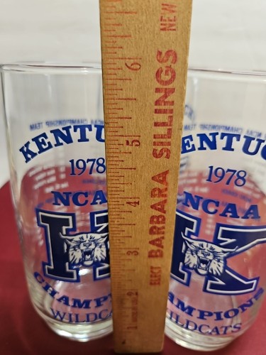 Vtg. University Of Kentucky 1978 NCAA Champions Drink Glasses Set Of (3)... - Picture 10 of 11