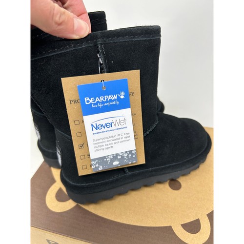 Bearpaw Elle Toddler Zipper Black Boots - NEW Size 10 - Picture 5 of 6