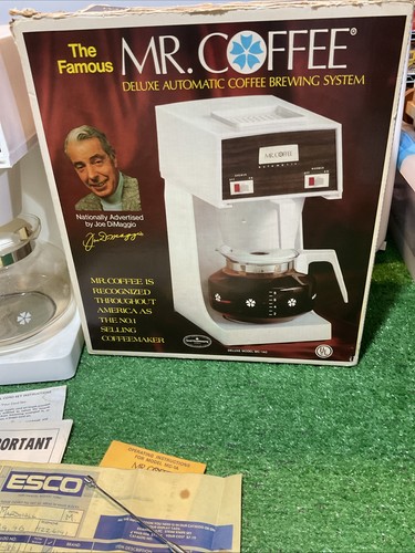 Joe DiMaggio Mr. Coffee MC-1AC Original RECEIPT & Box W/ Booklet , Still Works. - Picture 10 of 22