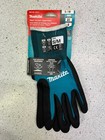 Makita T-04117 FitKnit Cut Level 1 Nitrile Coated Dipped Work Gloves, Color Teal
