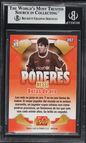 Panini Megacracks La Liga #392 2011 Lionel Messi BGS 9 como nuevo cabra - Imagen 2 de 2