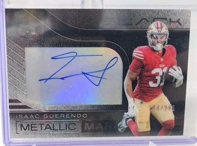 2025 Panini Black Metallic Marks Isaac Guerendo Auto#MMK-IGO  /299 SF 49ers