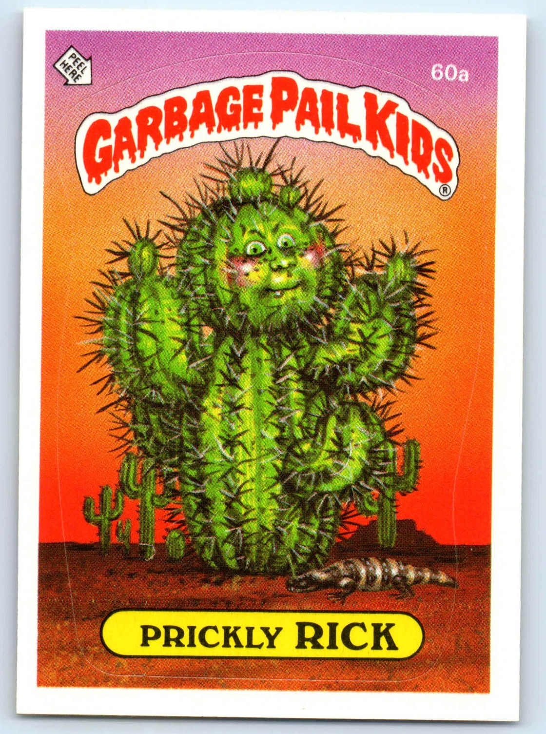 Prickly RICK #60a 1985 Garbage Pail Kids trading card — raw and PSA graded price guide