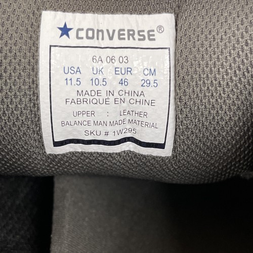 Zapatos Converse Hombre Negro Carbón Talla 11.5 #1W295 - Imagen 7 de 7