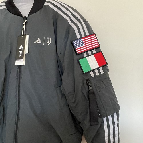 Adidas Juventus x NASA Italy USA Reversible Bomber Jacket Size Medium JE3130 - Picture 3 of 8