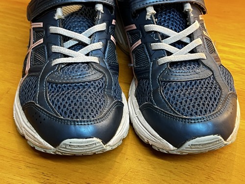ASICS Girl's Pre Contend 4 Blue pink Running Shoes-Size 3 Athletic Sneakers Gym - Picture 3 of 8