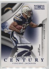 2009 Playoff National Treasures Century Materials Brand Logo 1/1 Vincent Jackson