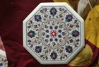 12" White Marble Table Top Coffee Center Side Inlay Blue Lapis Octagon Z2