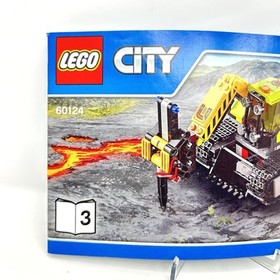 Lego City 60124 Volcano Exploration Base Instruction Manual Booklet 3 Only 2016