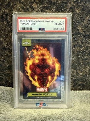 2024 Topps Chrome Marvel Human Torch #24 PSA 10 Gem Mint